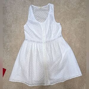 Copper Key Women's XL White Sleeveless Eyelet Dress
